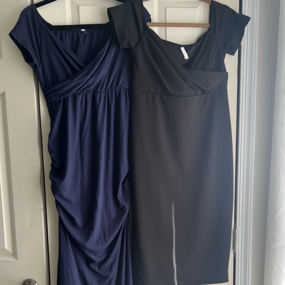 Maternity Dress Bundle - Pinkblush Black & Navy Dresses